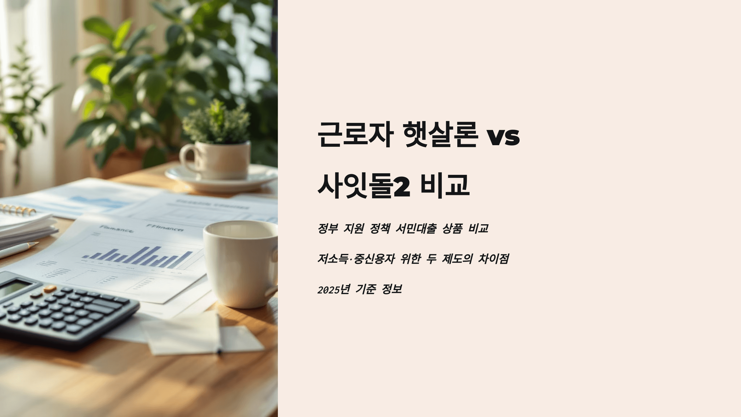 근로자 햇살론 vs 사잇돌2 비교