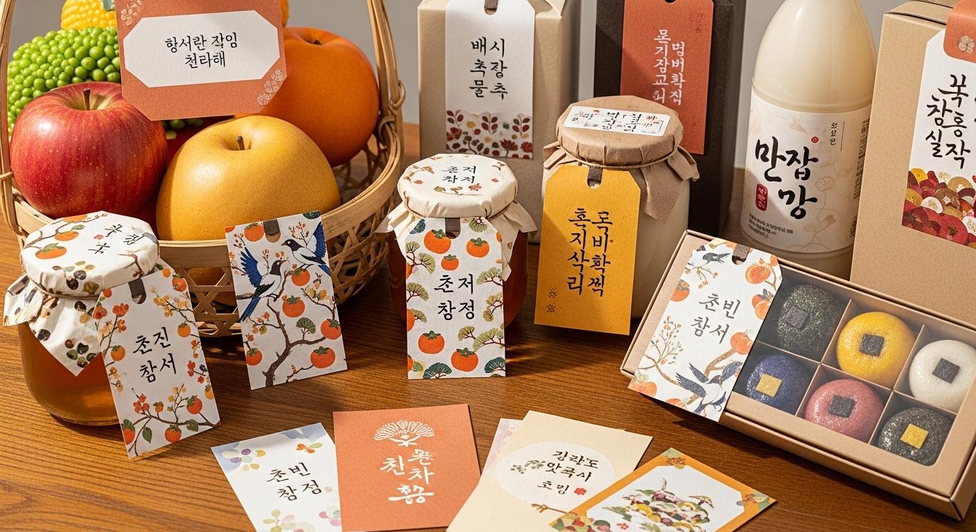 추석 선물 라벨