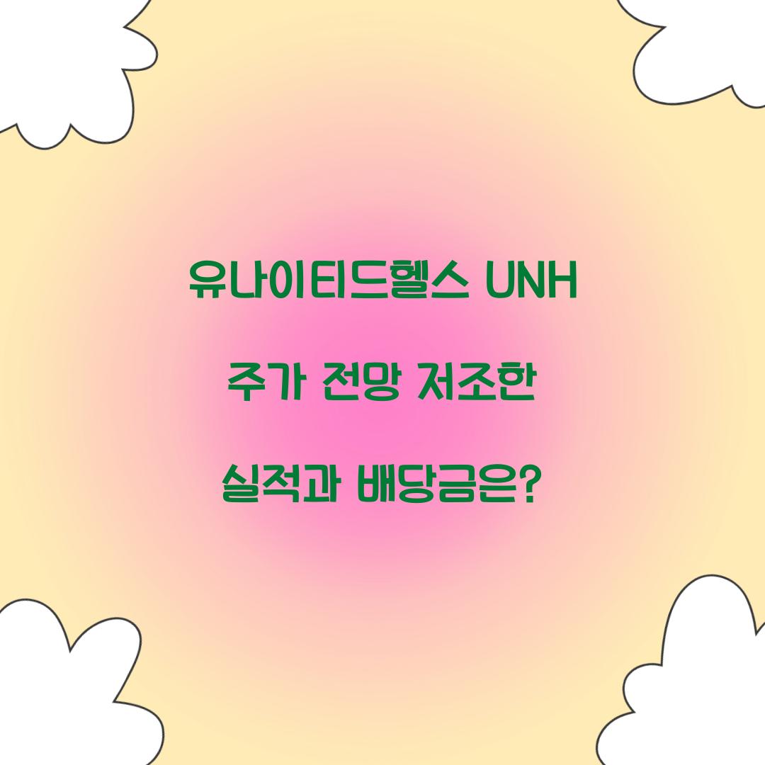 유나이티드헬스 UNH 주가 전망