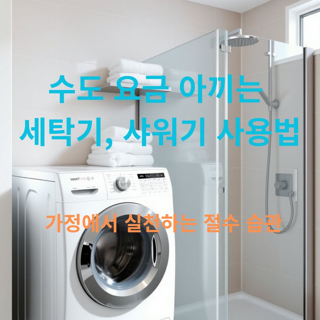 수도 요금 아끼는 세탁기, 샤워기 사용법