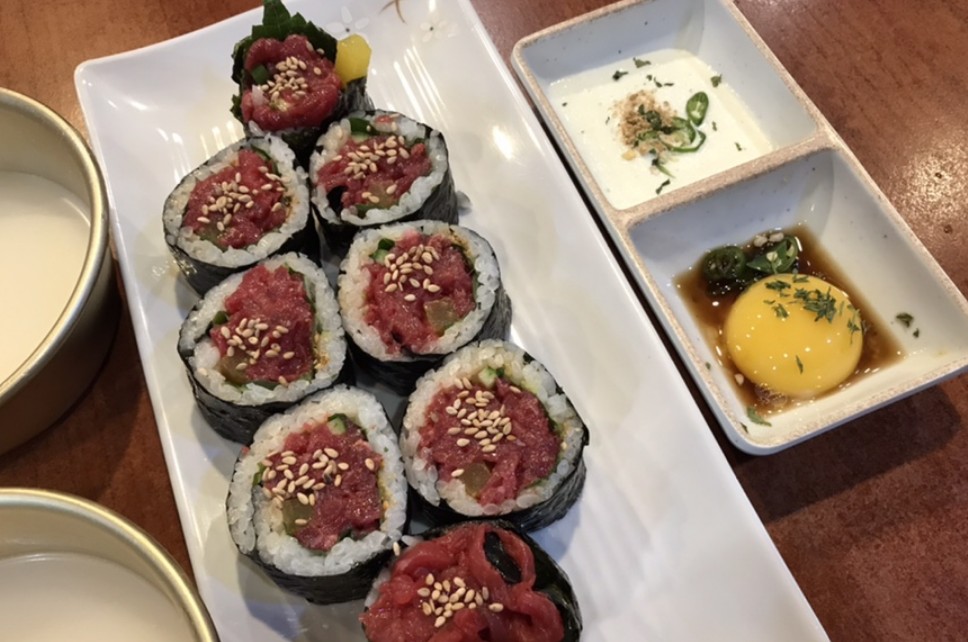 놀토광장시장육회김밥