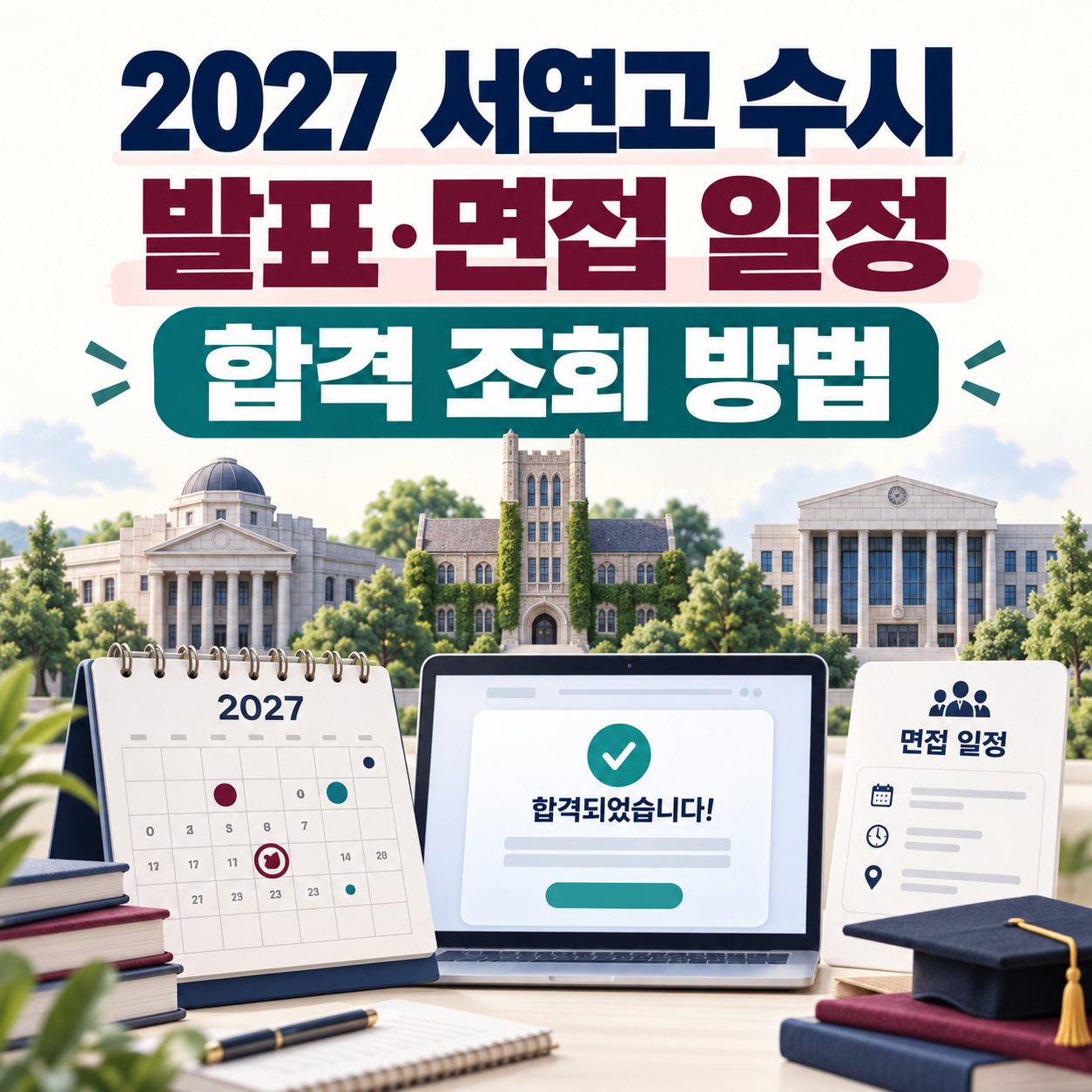 2027 서울대·연세대·고려대 수시 발표일정 - 1단계·면접·최초합격 조회 방법