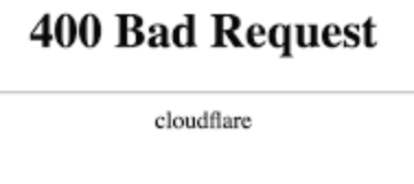 400 Bad Request