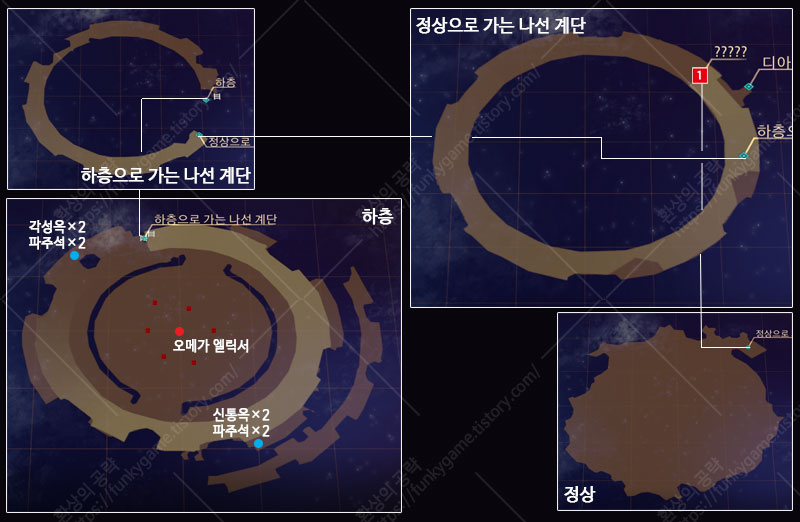 쐐기의 빛 풍령의 탑 지도 이미지