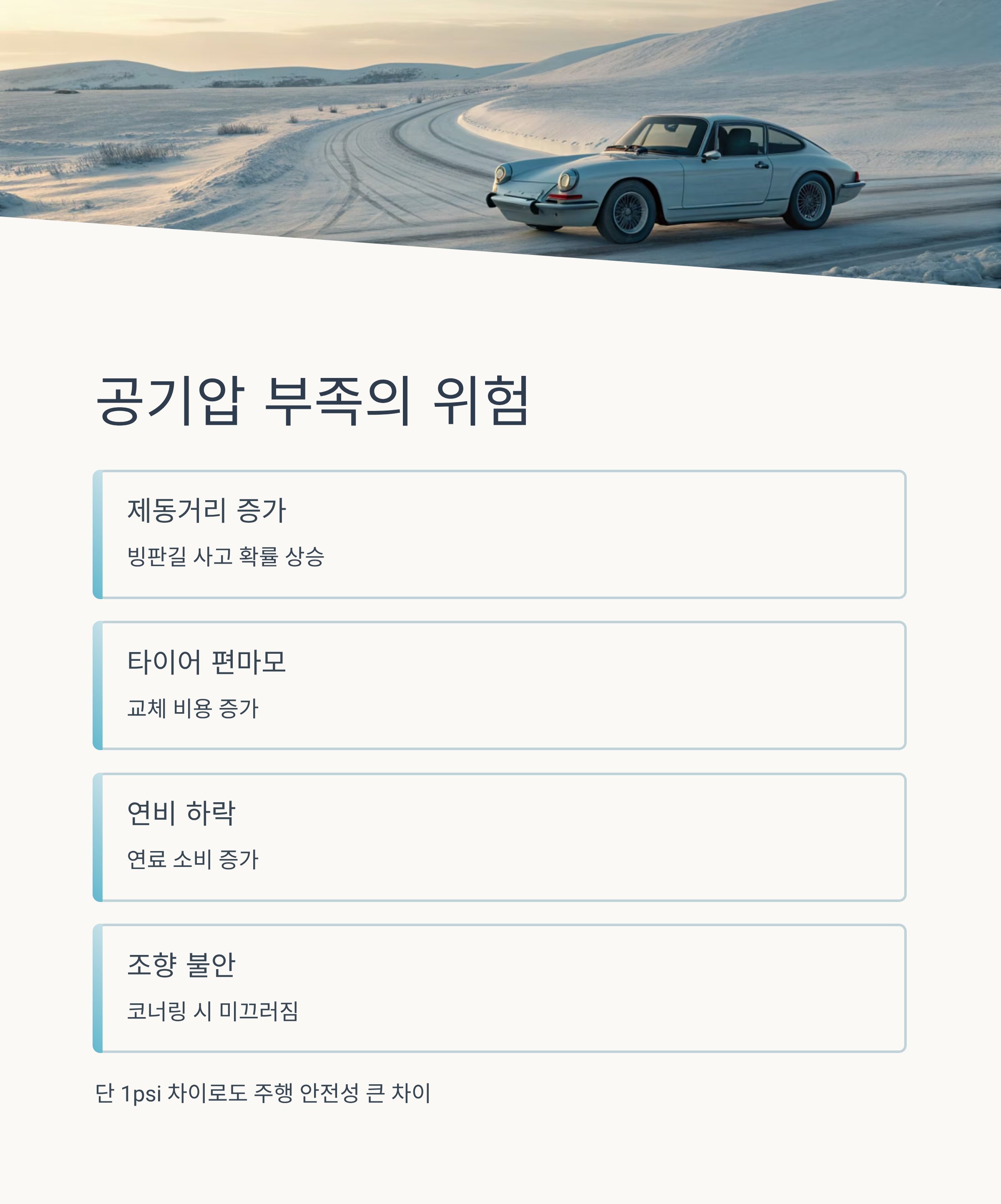 2025 겨울철 자동차 공기압 ❘ 기온 떨어지면 타이어 압력도 떨어집니다!