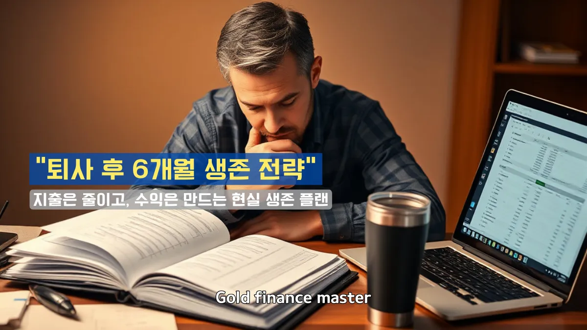 퇴사 후 6개월 생존 전략 – 비용 절감 + 소득 창출