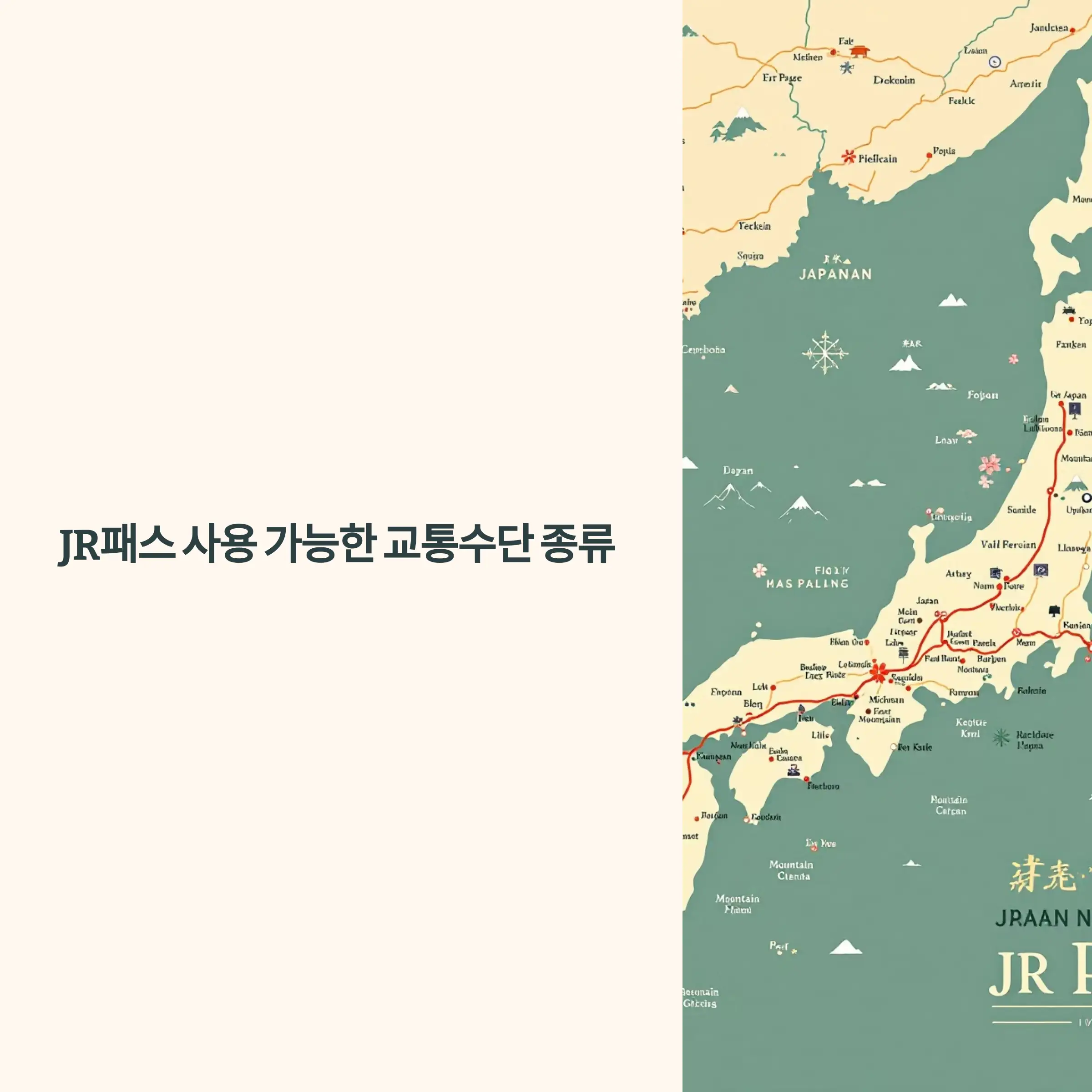 JR패스 사용 가능 교통 수단