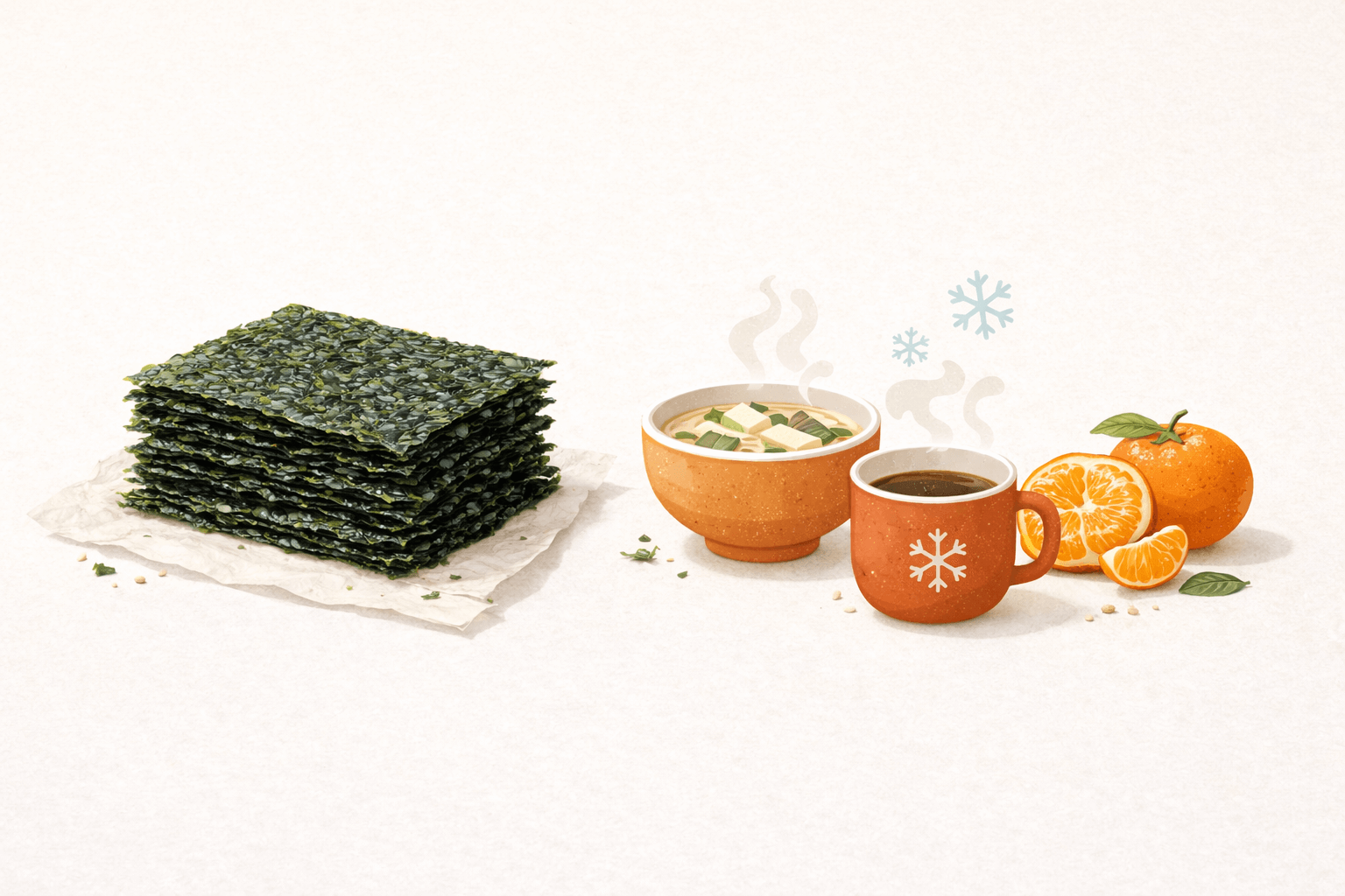 겨울철 건강식 김 (요오드, 칼슘, 비타민)