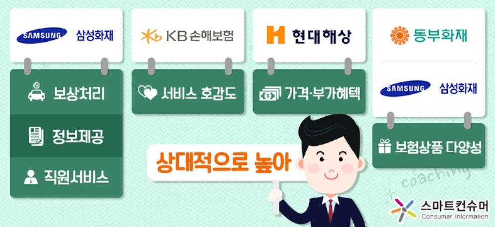 자동차보험 만족도 조사 (출처:한국소비자원)