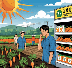 이른 폭염 당근 작황 타격 가격 폭등