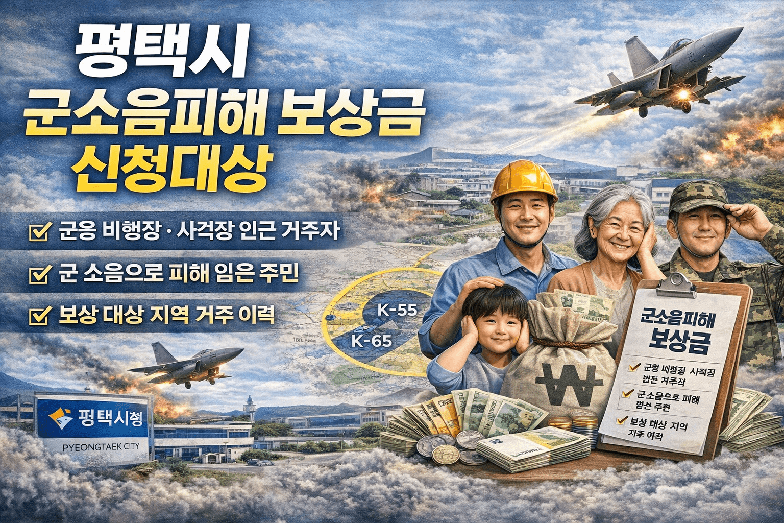 평택시 군소음피해 보상금 신청