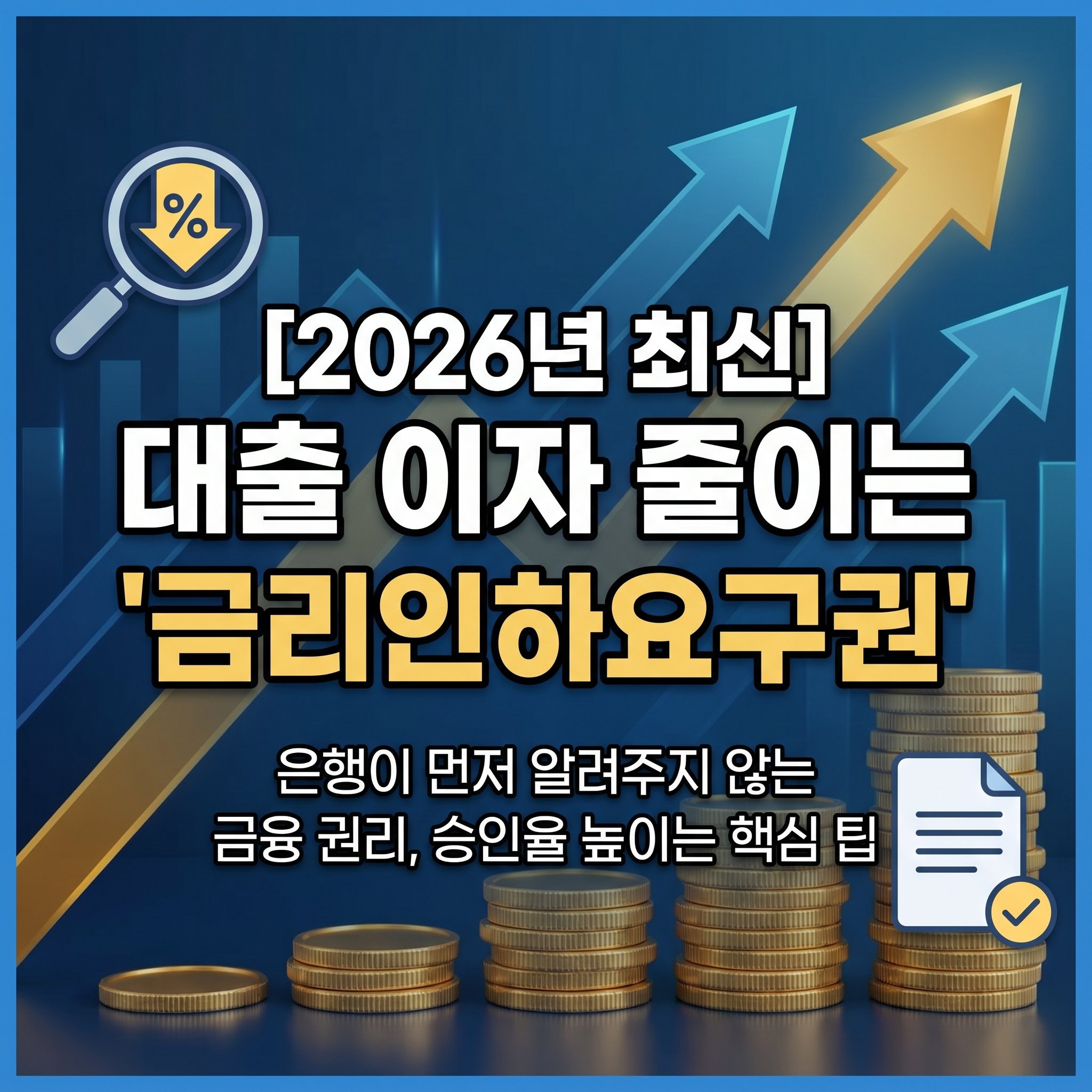 시중은행 대출 이자 비용을 합법적으로 인하 청구하는 금리인하요구권의 최신 승인 기준 요건 및 직장인 소상공인 개인신용점수 관리 실무 가이드
