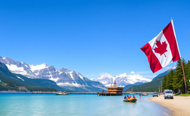 워킹홀리데이 캐나다, 캐나다에서의 워킹홀리데이를 떠나는 젊은 여행자가 자연을 탐방하고 일하는 모습이 담긴 이미지