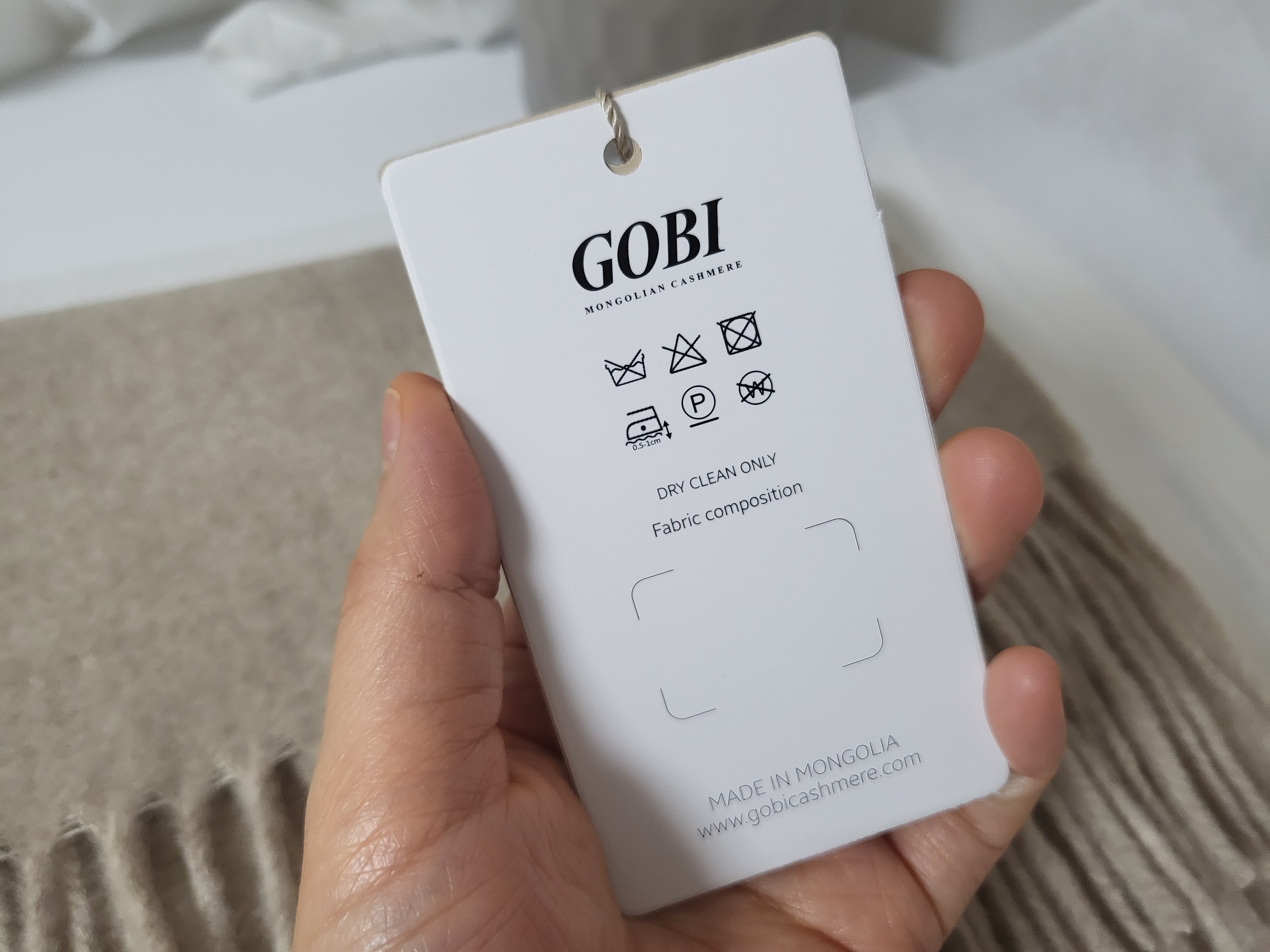 고비 GOBI 캐시미어 머플러 오트밀 색상