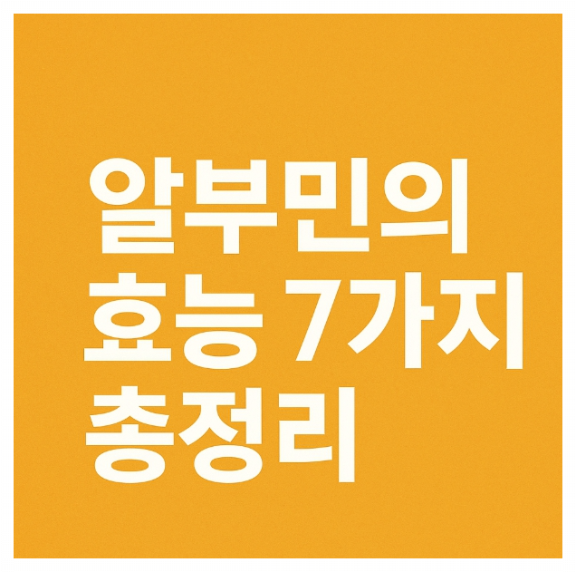 알부민의 효능