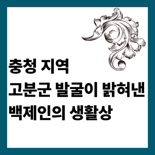 충청 지역 고분군 발굴이 밝혀낸 백제인의 생활상