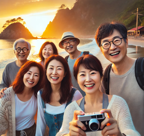 40대 이상 여행자들의 석모도 여행 사진