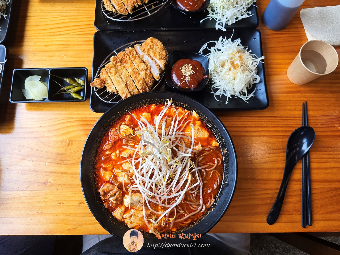 짬뽕순두부소바정식(짬뽕순두부소바+돈가스single)