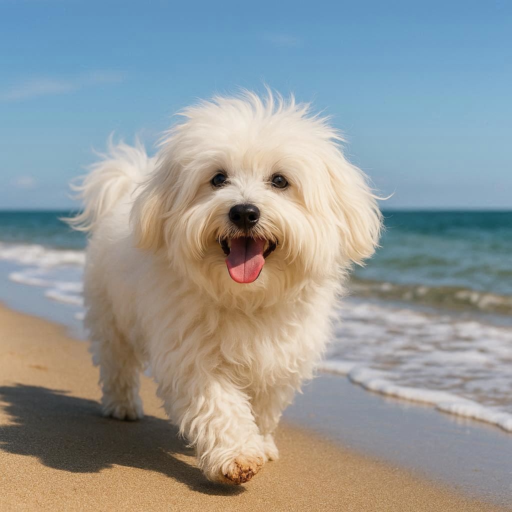 산책하는-꼬똥-드-툴레아-강아지