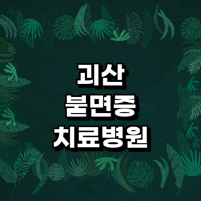 괴산군 불면증