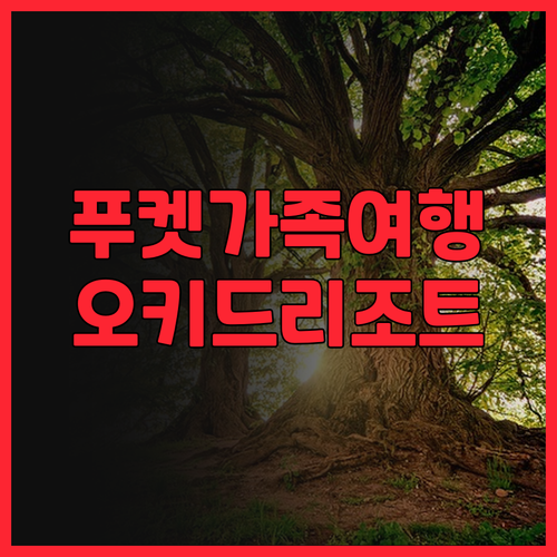 푸켓 가족여행 숙소 추천 푸켓 오키드