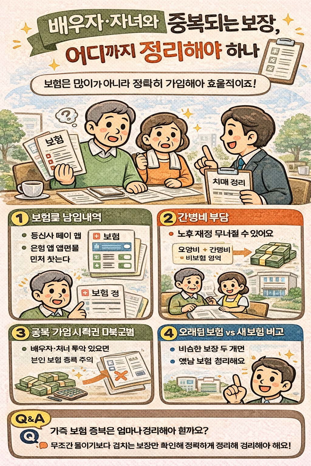 배우자·자녀와 중복되는 보장, 어디까지 정리해야 하나