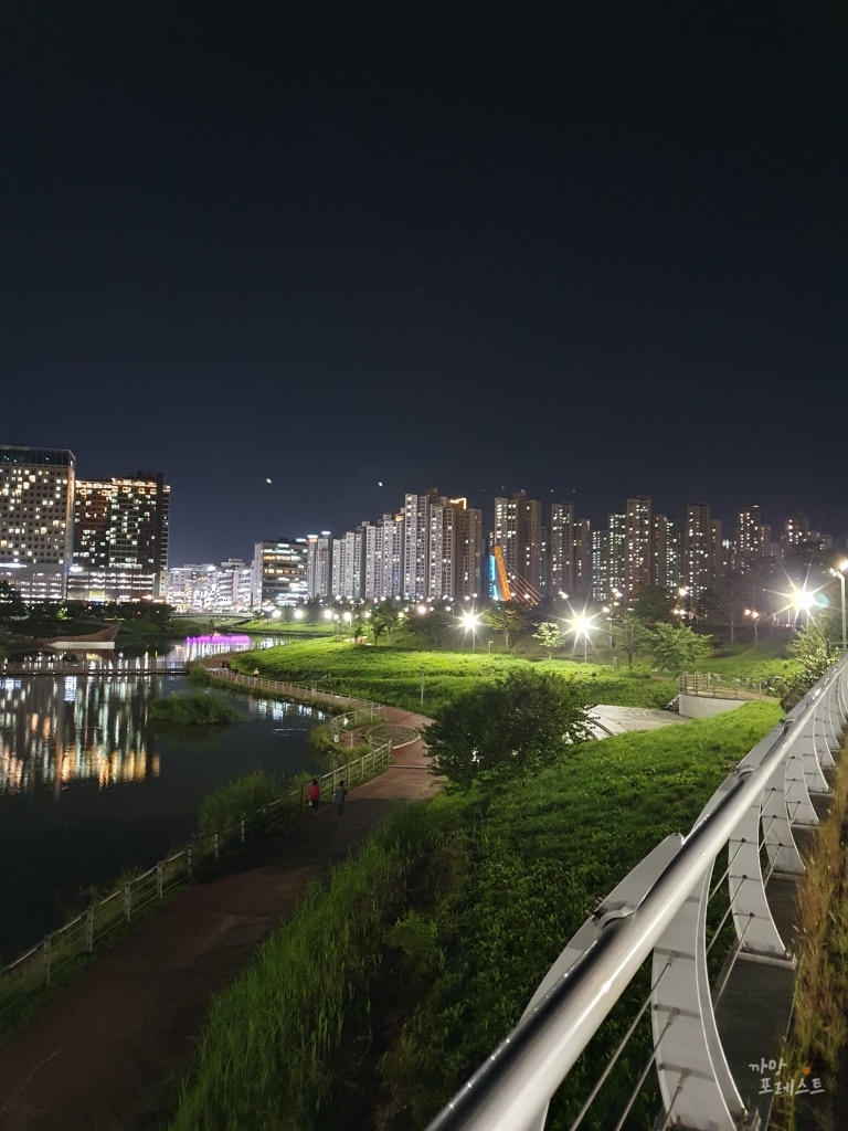 파주 운정호수 공원 야경
