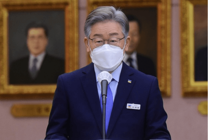 이재명-후보-마스크-착용