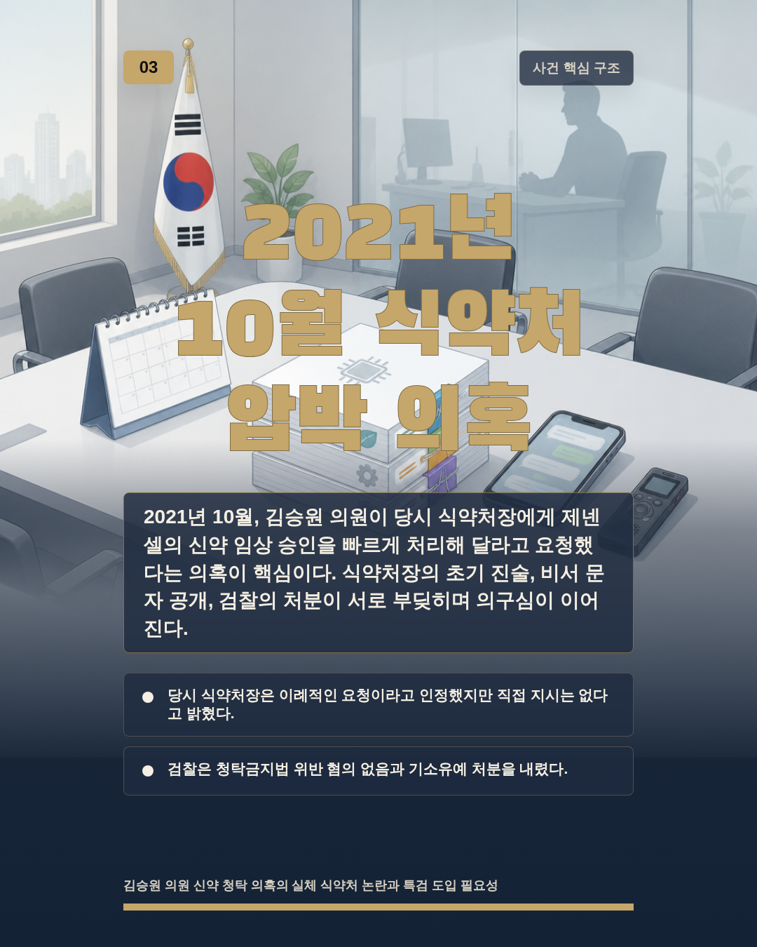 2021년 10월 식약처 압박 의혹