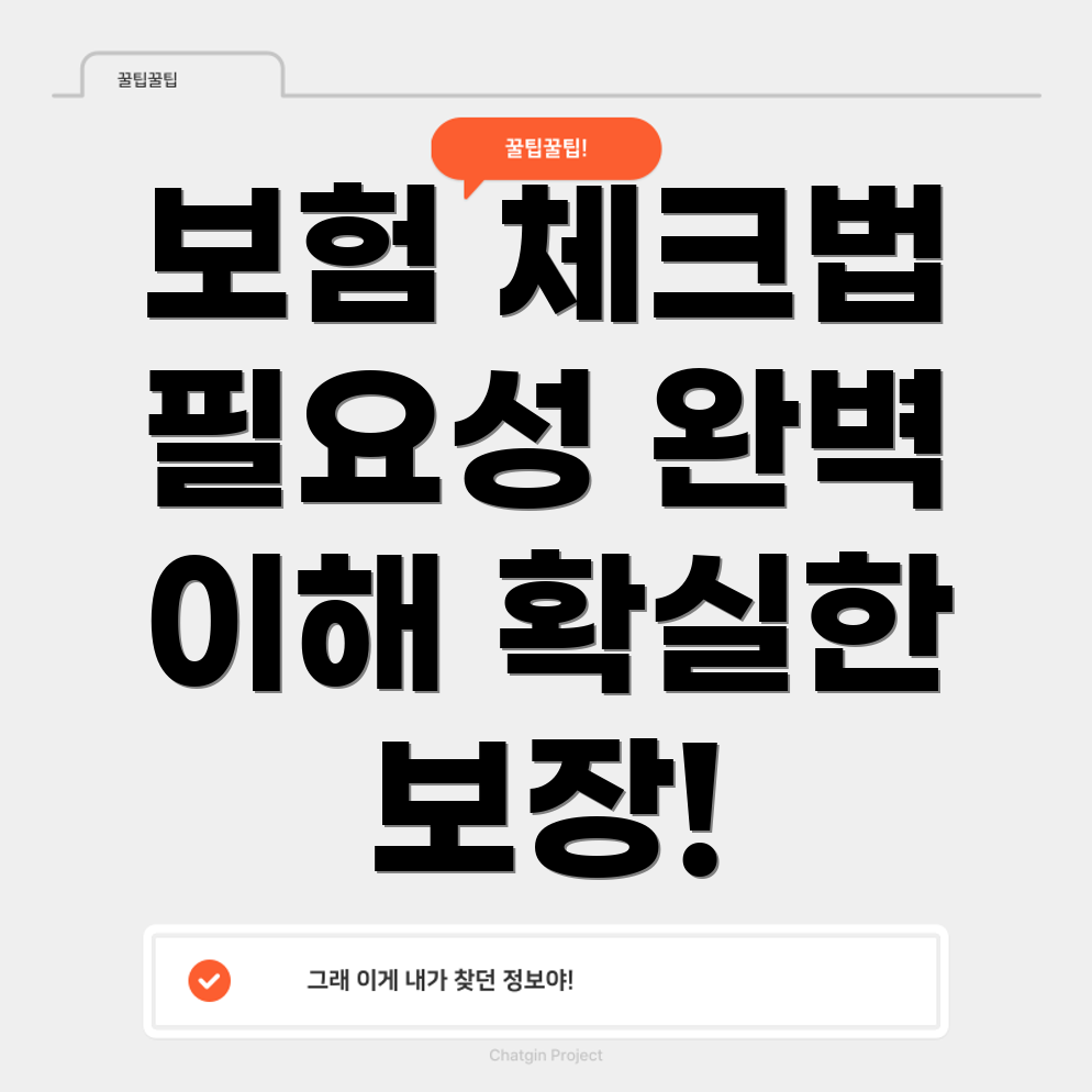 자동차 보험 보장 체크