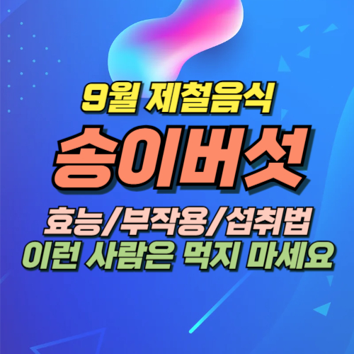 9월 제철음식