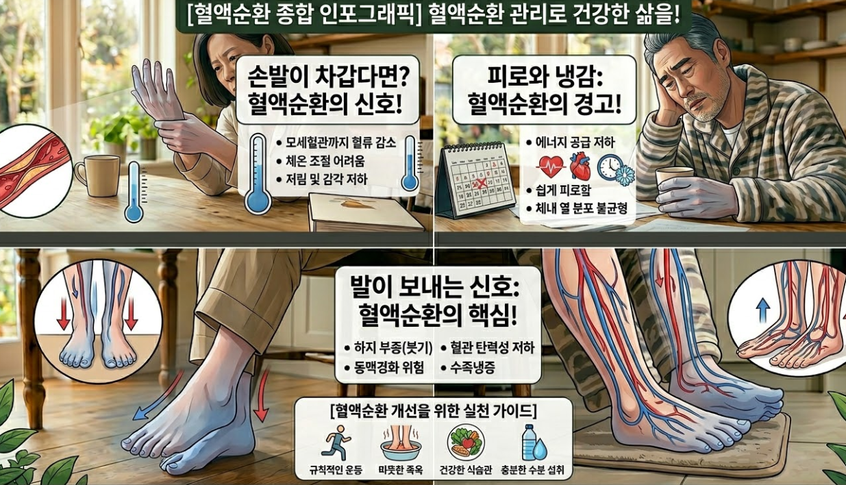 혈액순환이 안될때 나타나는 증상 - 사진