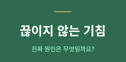 기침 가래 멈추는 방법