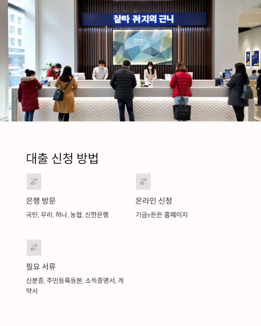 대출 신청 방법 및 필요 서류