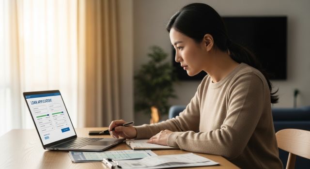 햇살론 특례보증 자격 조건 확인하며 대출 가능 여부를 검토하는 모습