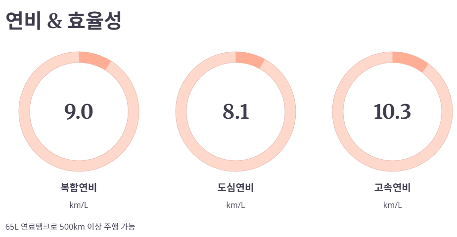 공인 연비 및 실용성