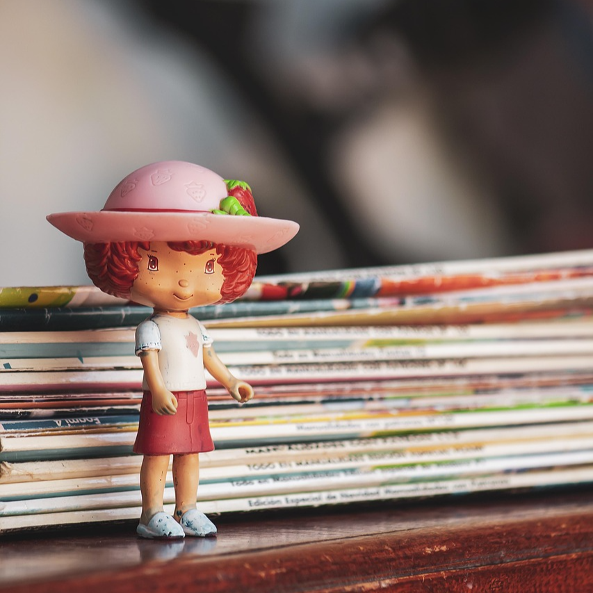 잡지와 여자인형