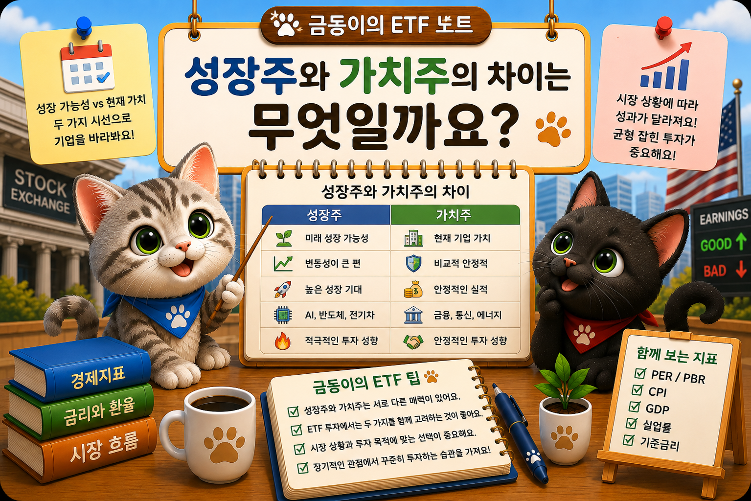 국내 주식ETF 성장주와 가치주의 차이