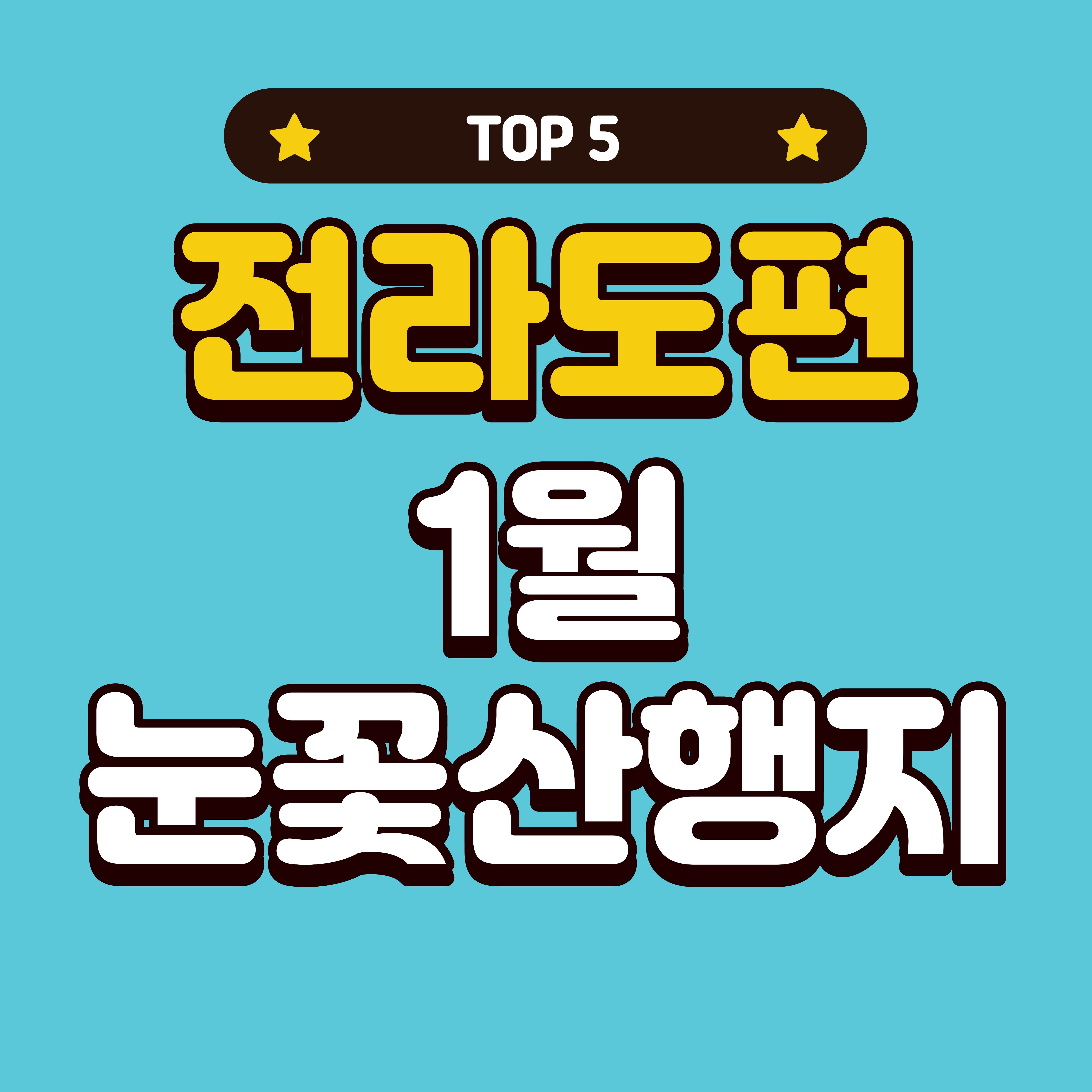 2026년 전라도 눈꽃산행지, 이곳 5군데면 끝