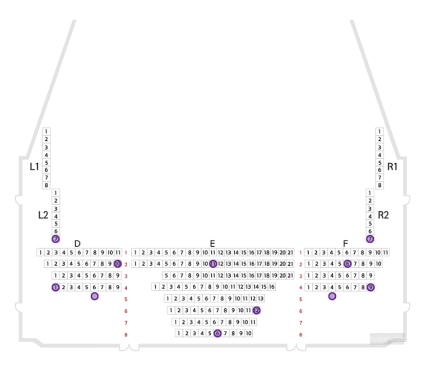 용인포은아트홀 2층 좌석배치도