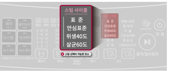 스팀 옵션 선택 가능 코스