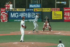 체인지업을 던지는 조상우의 구종