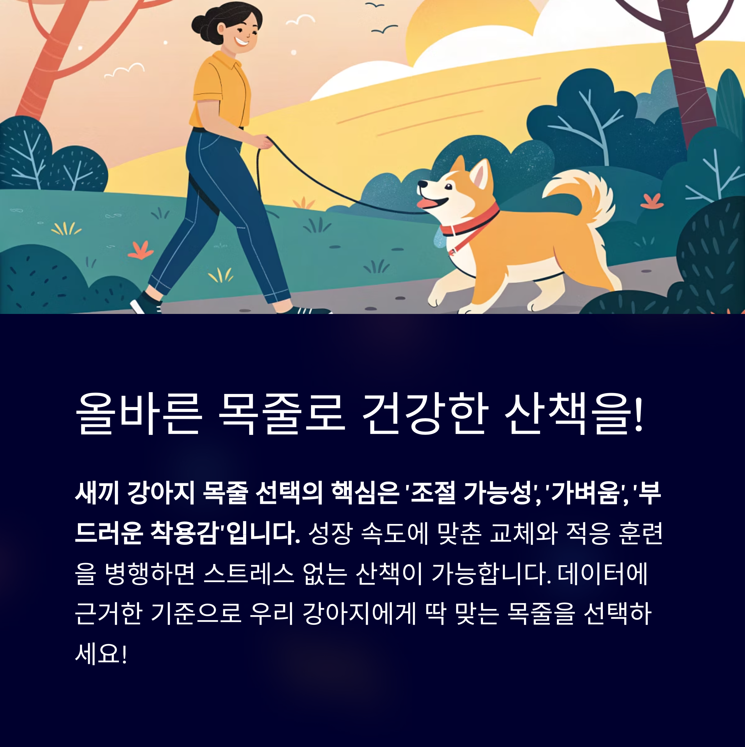 올바른 목줄로 건강한 산책을!