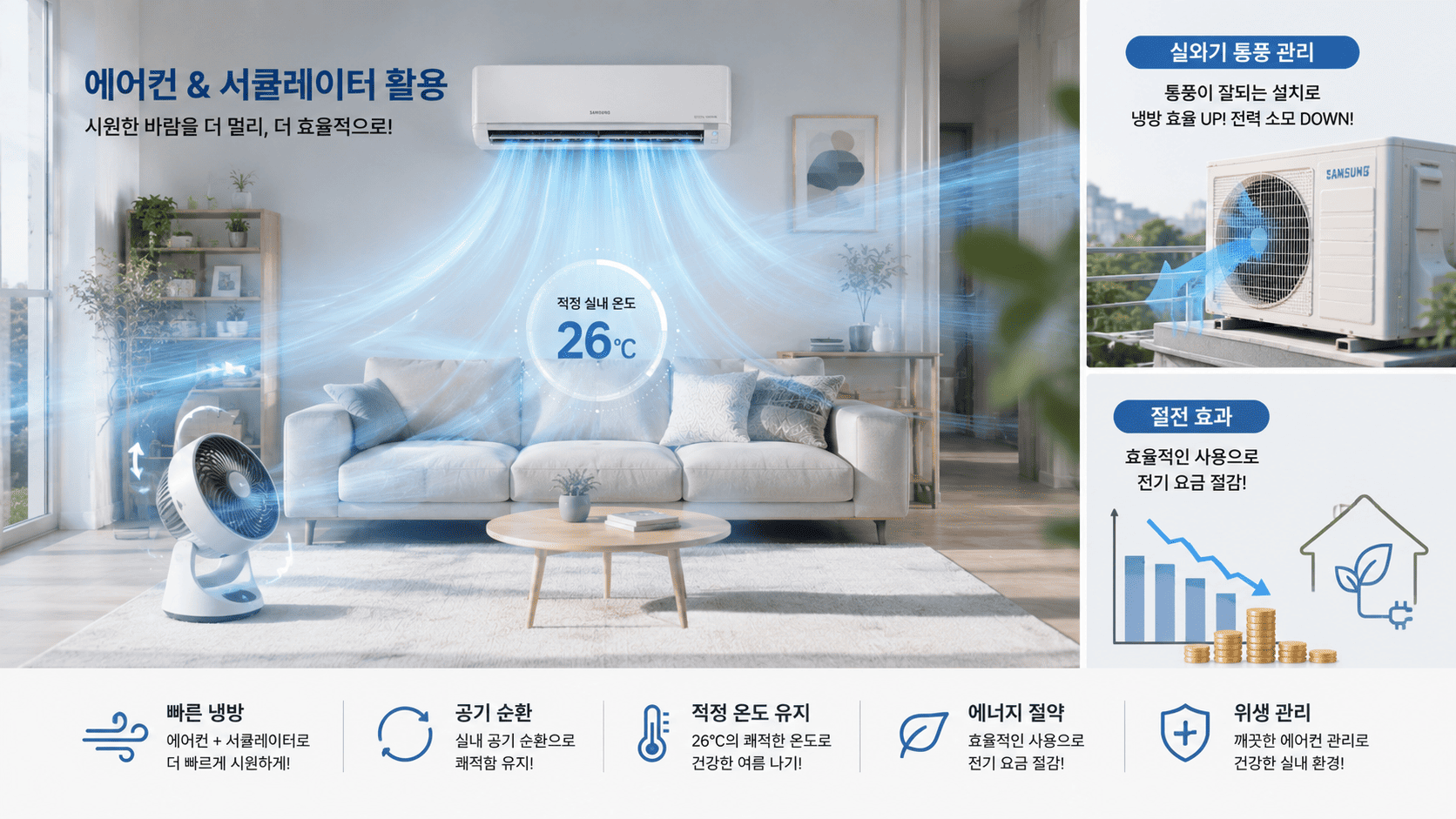 관리팁으로 알아보는 냉방효율 유지 방법