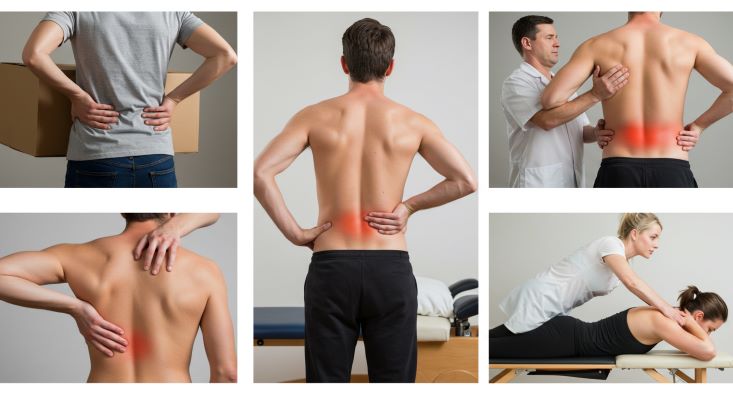 허리 통증과 허리 근육 염증 관련 사진