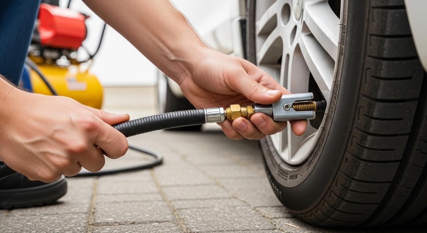 자동차 공기압 넣는법