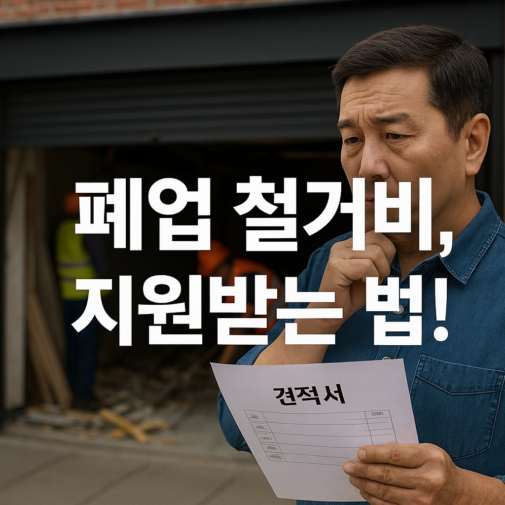 자영업 폐업 점포 철거비 지원 받는법