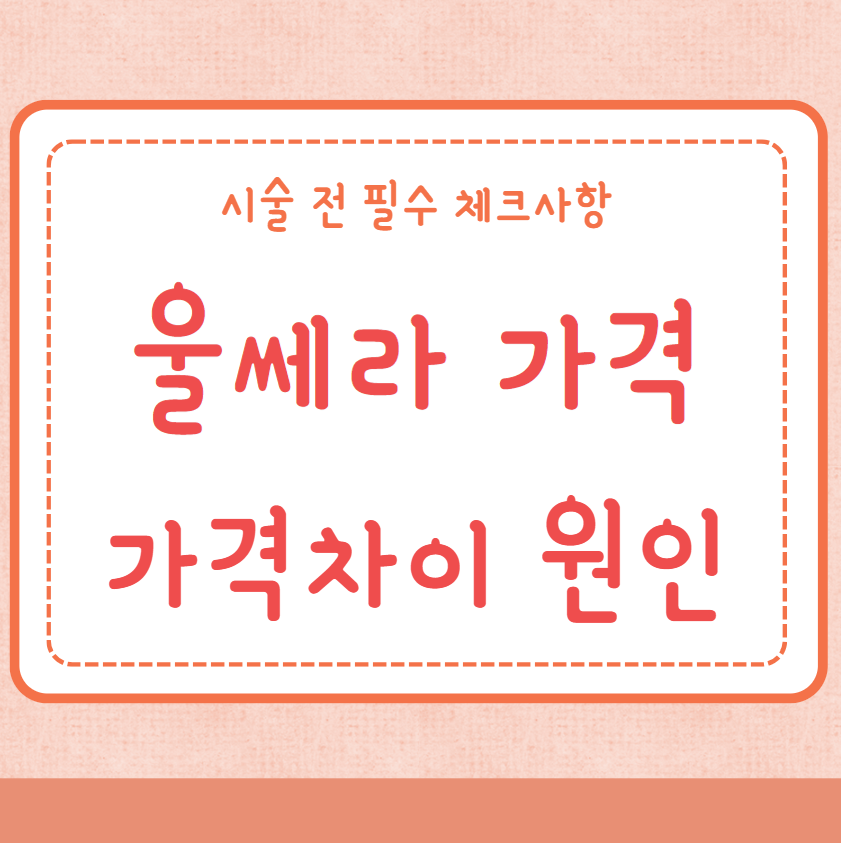 울쎄라 가격