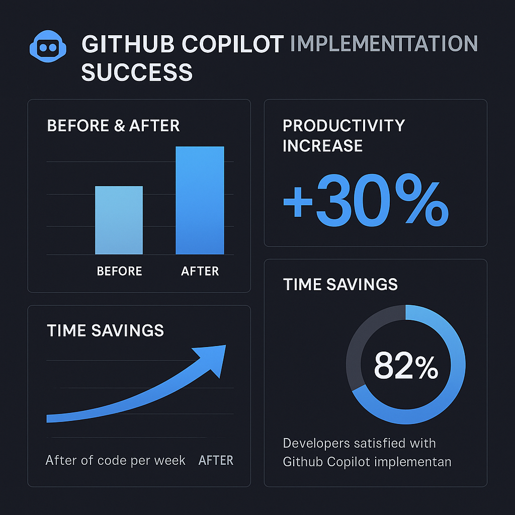 성공적인 GitHub Copilot 도입 사례 인포그래픽