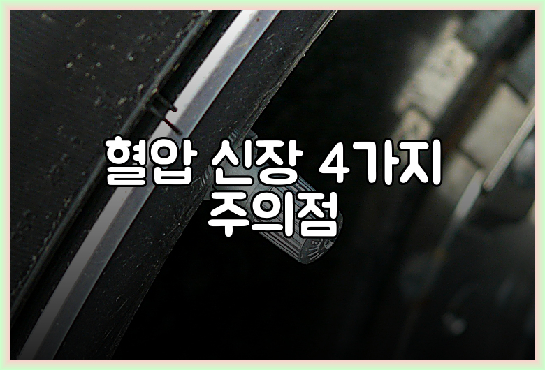 혈압 신장 4가지 주의점